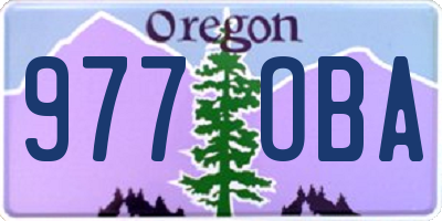 OR license plate 977OBA