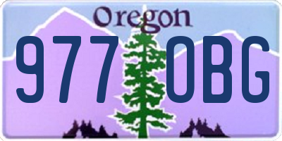 OR license plate 977OBG