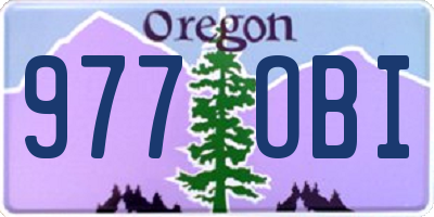 OR license plate 977OBI