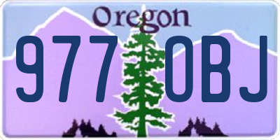 OR license plate 977OBJ