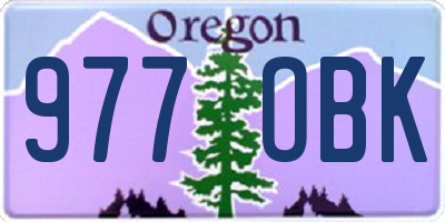 OR license plate 977OBK