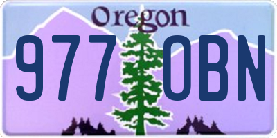 OR license plate 977OBN
