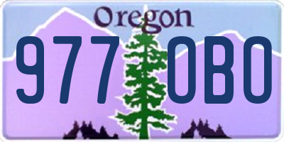 OR license plate 977OBO