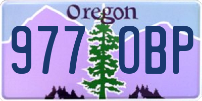 OR license plate 977OBP