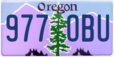 OR license plate 977OBU