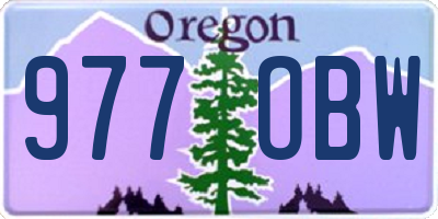 OR license plate 977OBW