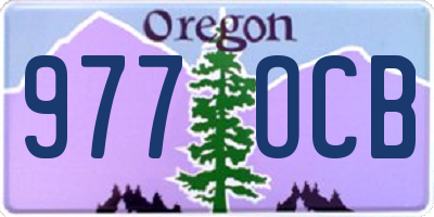 OR license plate 977OCB