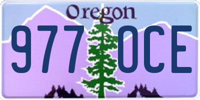 OR license plate 977OCE
