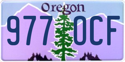 OR license plate 977OCF