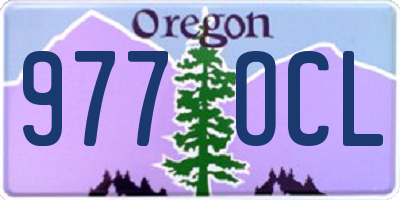 OR license plate 977OCL