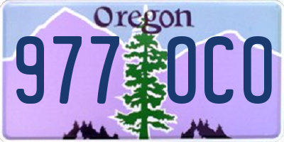 OR license plate 977OCO