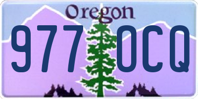 OR license plate 977OCQ