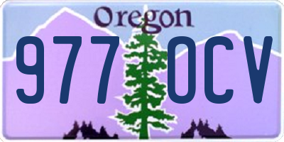 OR license plate 977OCV