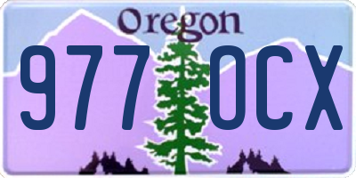 OR license plate 977OCX