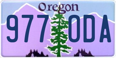 OR license plate 977ODA