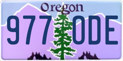 OR license plate 977ODE