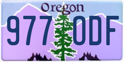 OR license plate 977ODF