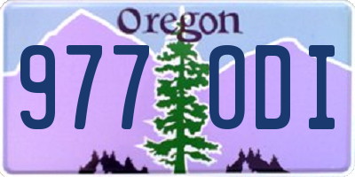 OR license plate 977ODI