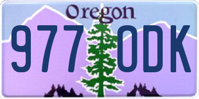 OR license plate 977ODK