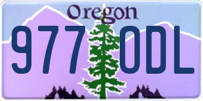 OR license plate 977ODL