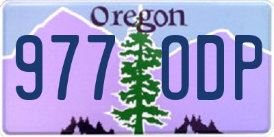 OR license plate 977ODP