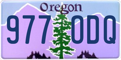 OR license plate 977ODQ