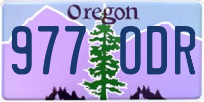 OR license plate 977ODR