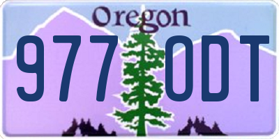 OR license plate 977ODT