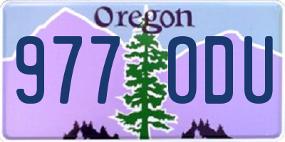 OR license plate 977ODU