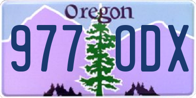 OR license plate 977ODX