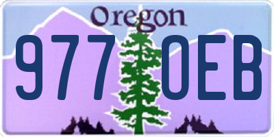 OR license plate 977OEB