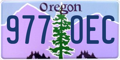 OR license plate 977OEC