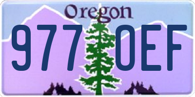 OR license plate 977OEF