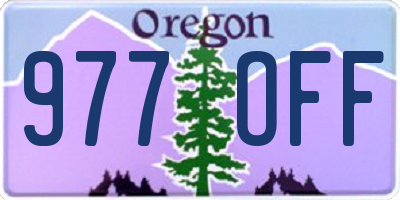 OR license plate 977OFF