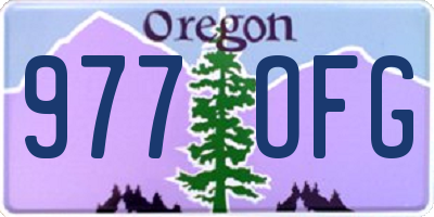 OR license plate 977OFG