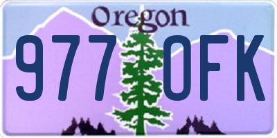OR license plate 977OFK