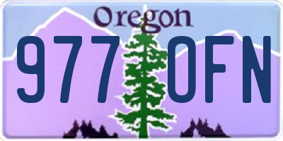 OR license plate 977OFN