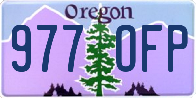 OR license plate 977OFP