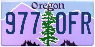 OR license plate 977OFR