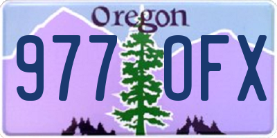 OR license plate 977OFX