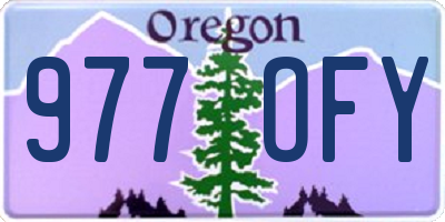 OR license plate 977OFY