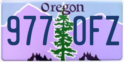 OR license plate 977OFZ