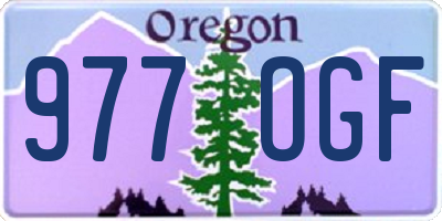 OR license plate 977OGF