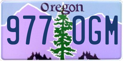 OR license plate 977OGM