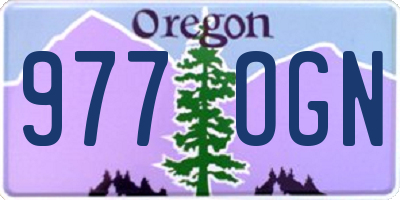 OR license plate 977OGN