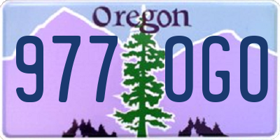 OR license plate 977OGO