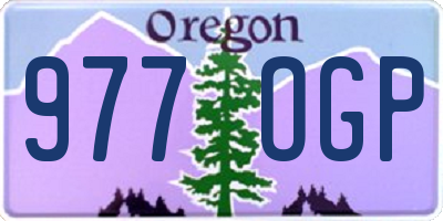 OR license plate 977OGP