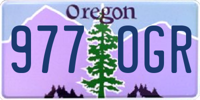 OR license plate 977OGR