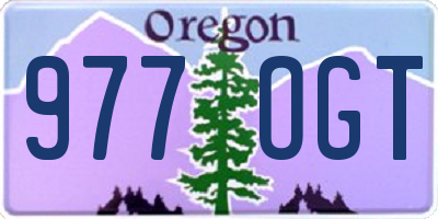 OR license plate 977OGT