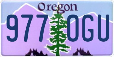 OR license plate 977OGU